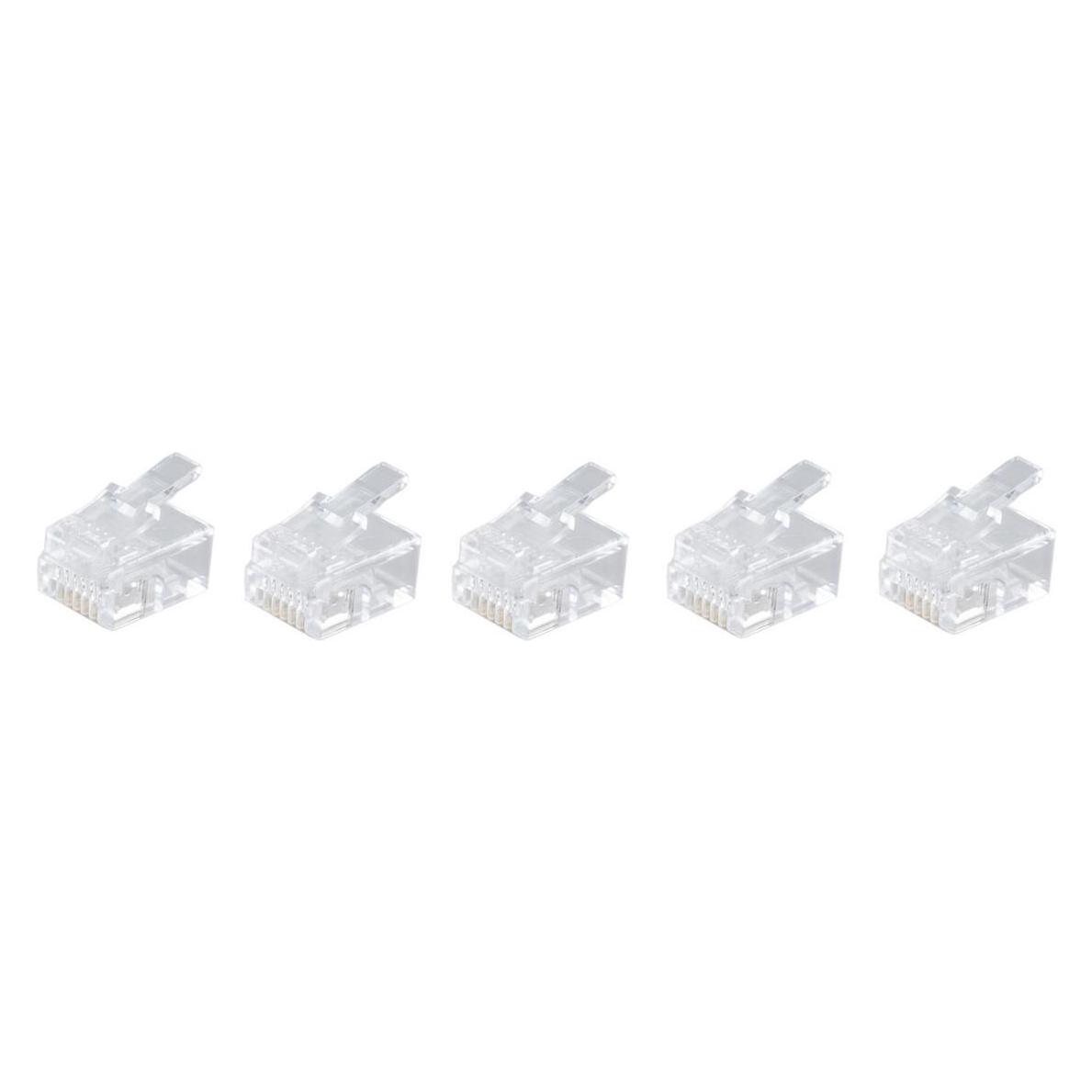 Shiverpeaks BASIC-S Modular-Stecker RJ12, ungeschirmt 6-polig, 6 Kontakte belegt, vergoldete Kontakte, im Poly- (BS72050-5)