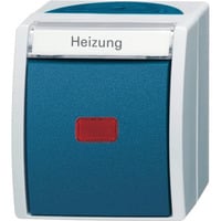 Heizungsnotschalter AP mit Namensschild 2601/2 SKWNH-53 grau, Retail
