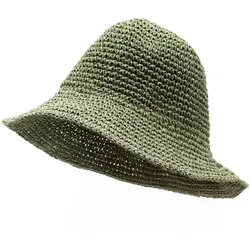 Nomad Sari Floppy Straw Sun Hat - Moss Green