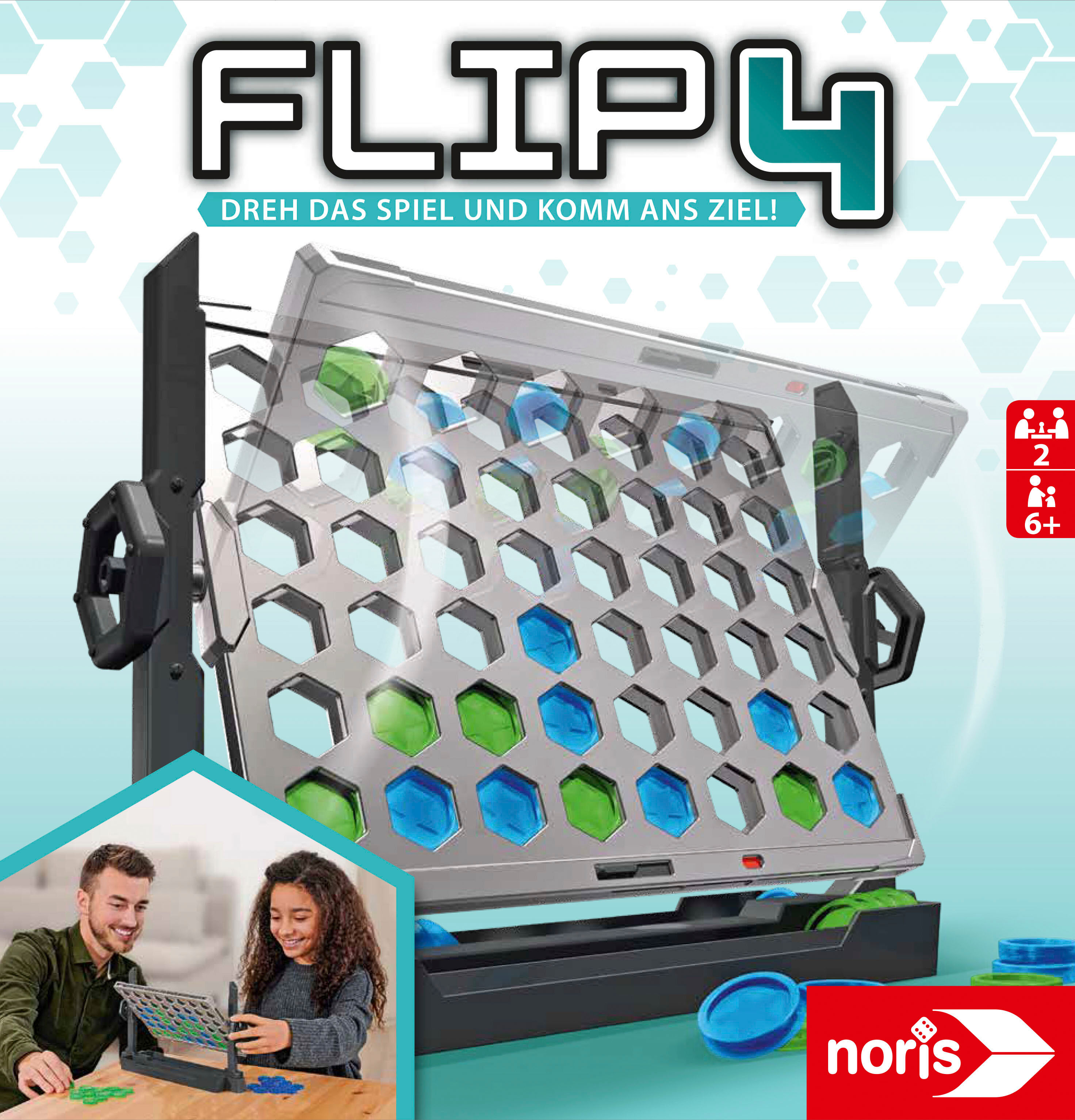 Spiel NORIS "Flip4", bunt, Spiele, Kinder, Spiel