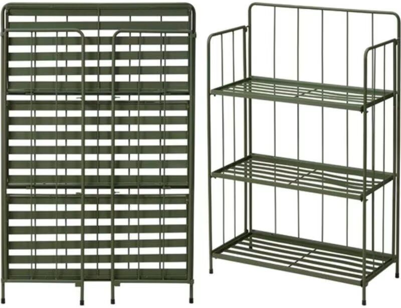 Estantería Metálica Plegable Progarden 3 Niveles Verde Talla Única Unisex