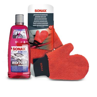 Sonax 1 L XTREME RichFoam Shampoo + Microfaser WaschHandschuh [Hersteller-Nr. 02483000]