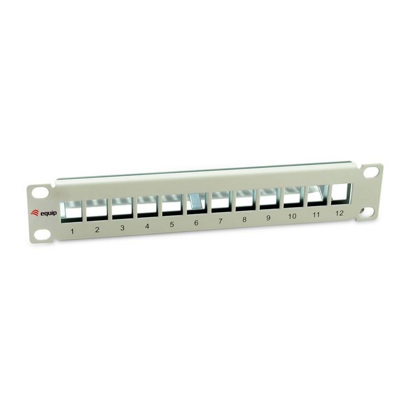 Equip Patchpanel 12x Cat6A 10" FTP 1HE Keystone Montage ws