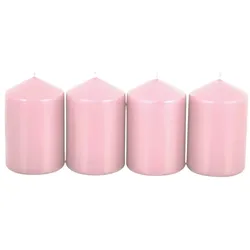 Adventskranzkerzen altrosa 4er-Set Weihnachtskerze Stumpen Wachskerze 50x80mm  Rosa