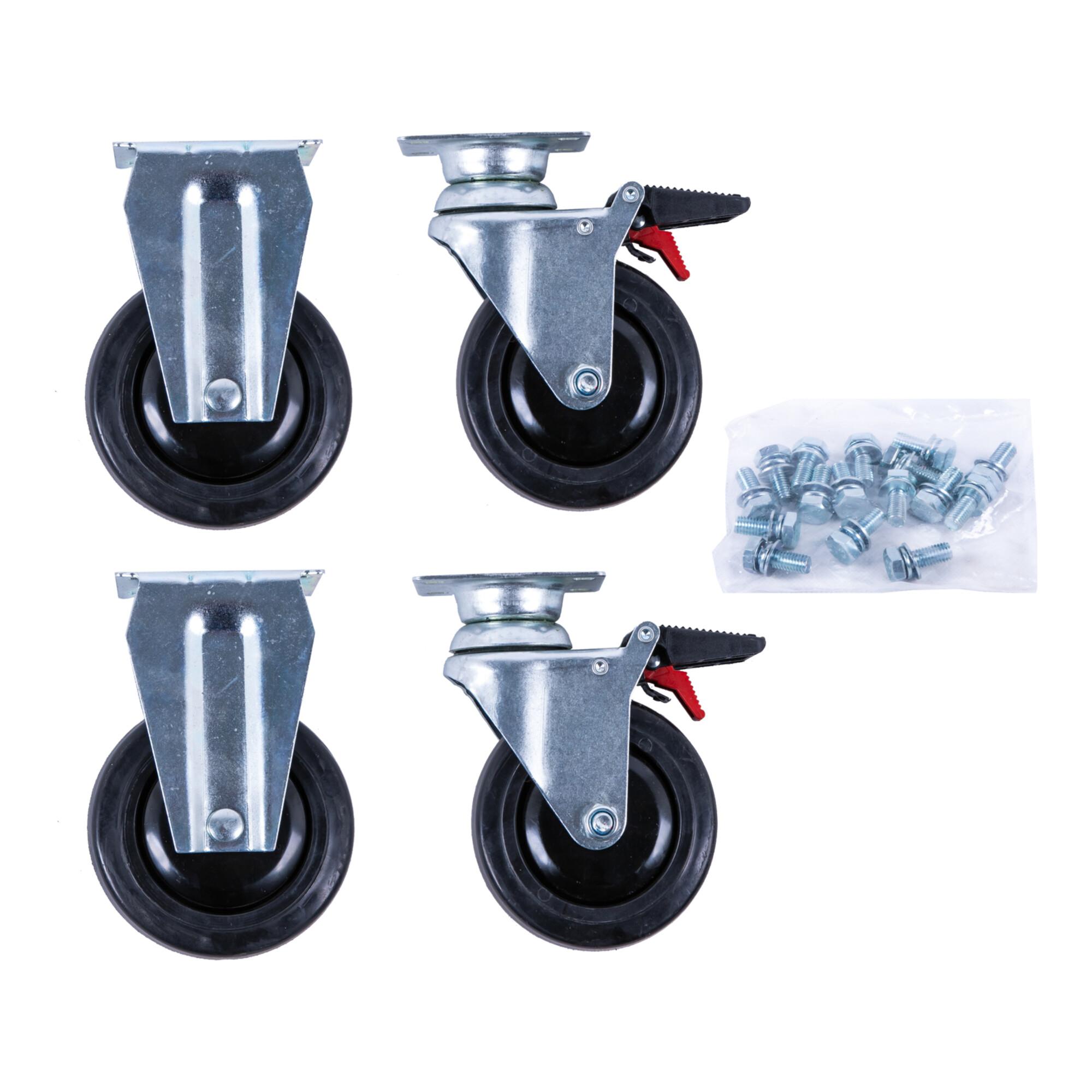KS Tools Rollen-Satz zu PERFORMANCEplus Werkstattwagen inkl. Schrauben (873.5008-R014P)