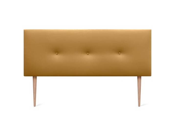 DHOME Kunstleder oder Acualine Stoff Kopfteil einfarbig mit Knöpfen MIT Beinen HIGH Range gepolstertes Luxus Kopfteil Bett (Kunstleder Dorado, 160x105cm (Betten 150/160))