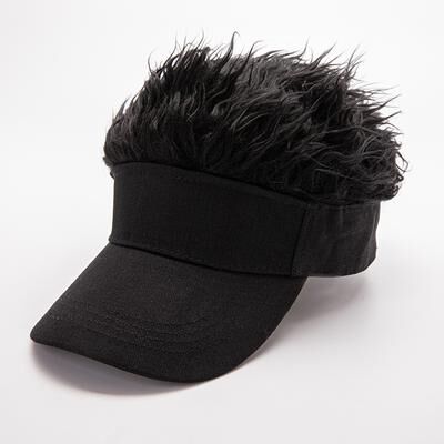 USA Free Shipping Shop Funny Wig Baseball Cap With Hair Adjustable Novelty Hat For Outdoor Sports & Costume Fun black3
