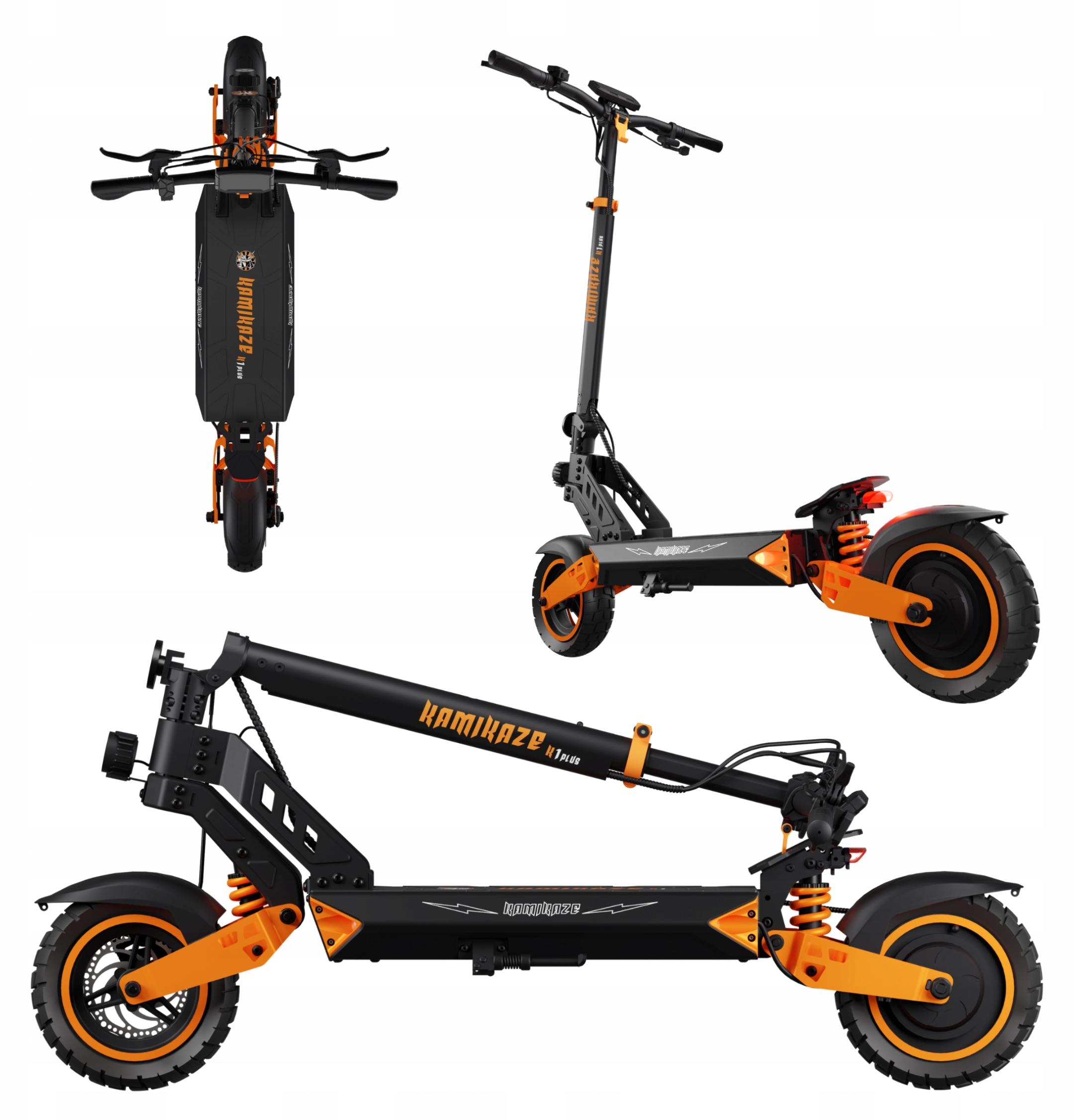 Elektrischer Roller Kamikaze K1 Plus 1000 W 20 Ah 80 km Reichweite 20 km/h