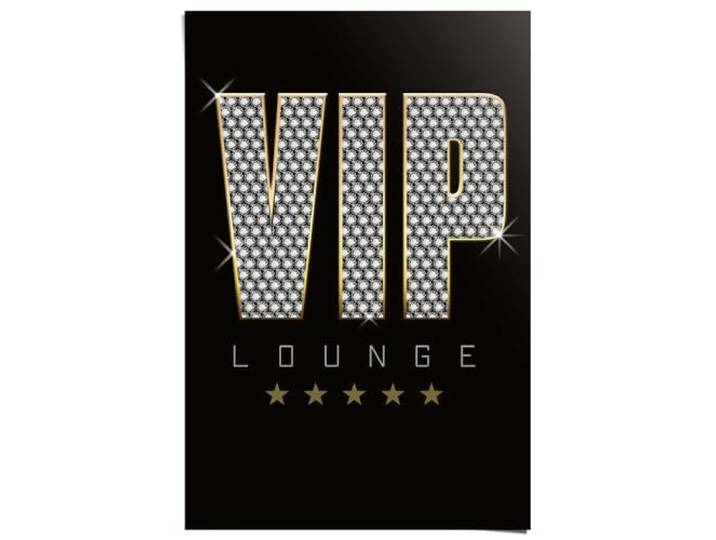 REINDERS Poster, Vip Lounge, Kinderzimmer, Poster, Wanddeko, Room Decor, Bilderdruckpapier, Schwarz, 91,5 x 61