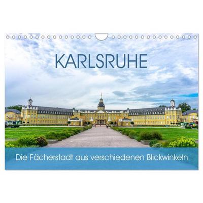 Karlsruhe Die Fächerstadt aus verschiedenen Blickwinkeln (Wandkalender 2027 DIN A4 quer), CALVENDO Monatskalender