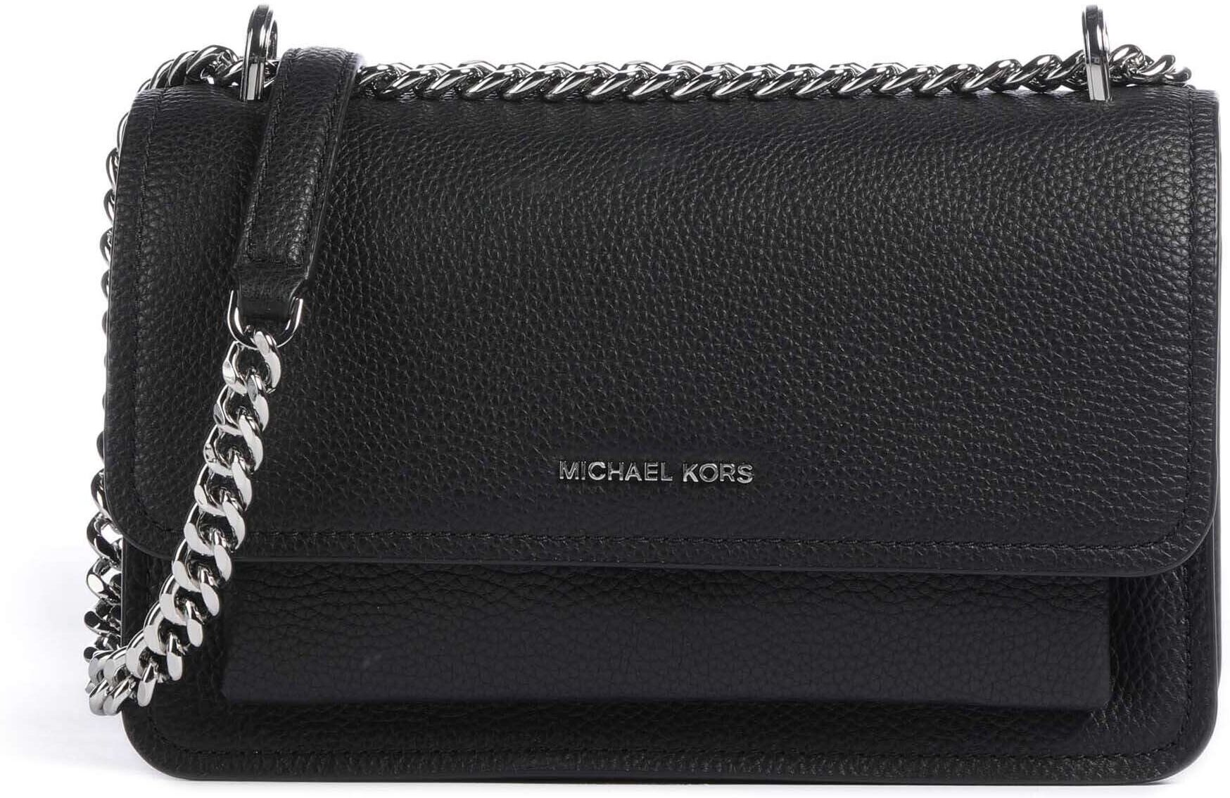 Michael Kors Claire Large Schultertasche aus Leder, schwarz