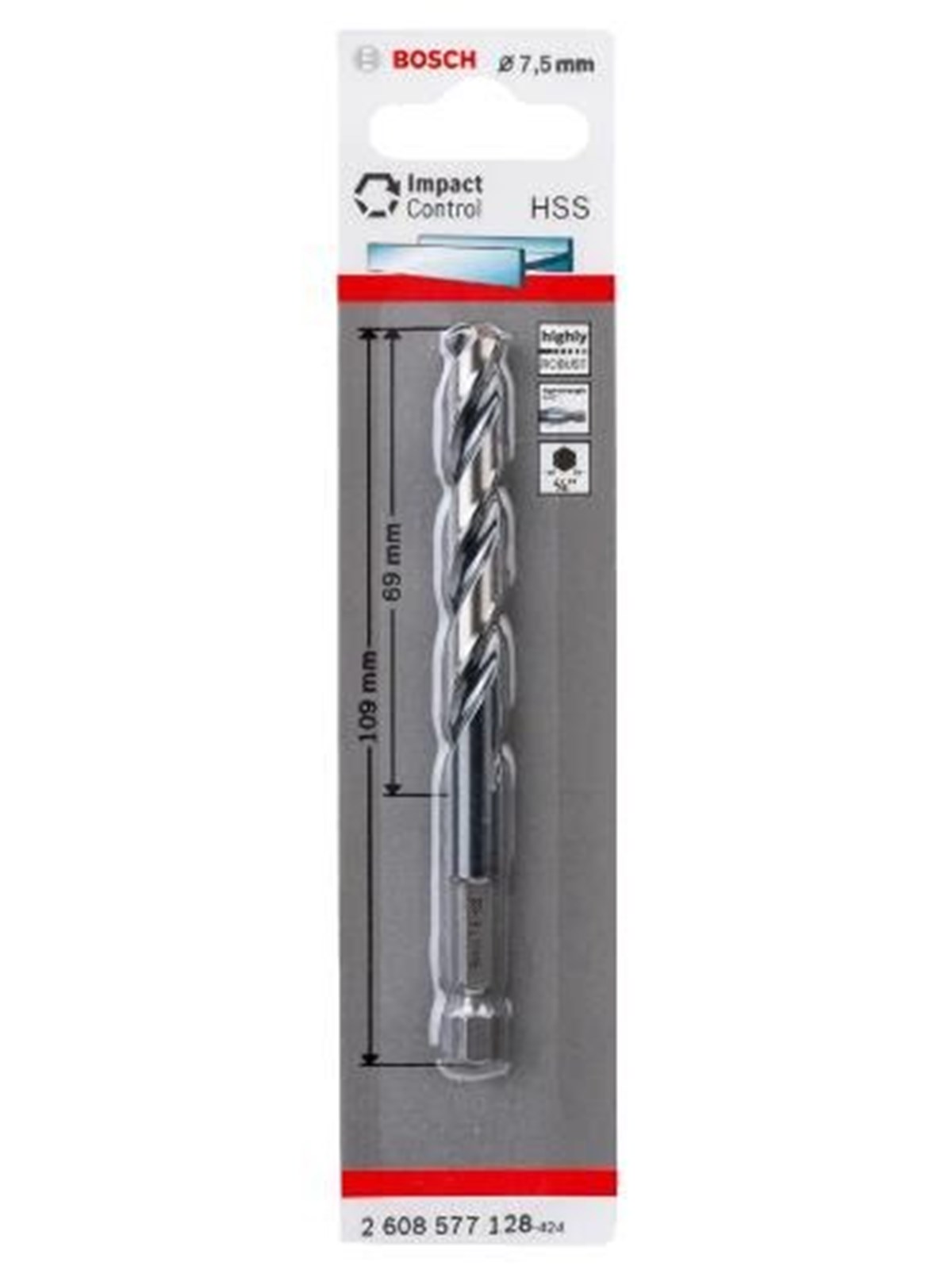 Bosch Impact HSS Drill Bit 7.5 mm