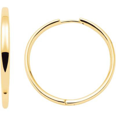 Paar Creolen LEONARDO "Ohrringe Bravo", gold (gelbgoldfarben), Ohrringe, Damen, 32mm, Edelstahl