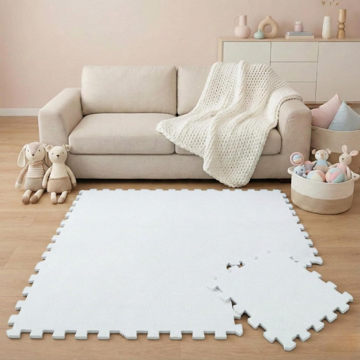 9-delige Baby Speelmat van EVA Foam, 30x30 cm per tegel, Opvouwbare Antislip Kruipmat voor de Kinderkamer