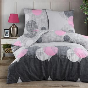 Buymax Bettwäsche Jadore, pink, Renforcé, Kissenbezug 80x80 cm und ein Bettbezug 155x220 cm