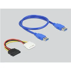Delock Riser Karte PCI Express x1 zu 2 x PCI 32 Bit Slot mit 60 cm Kabel, Mainboard Zubehör