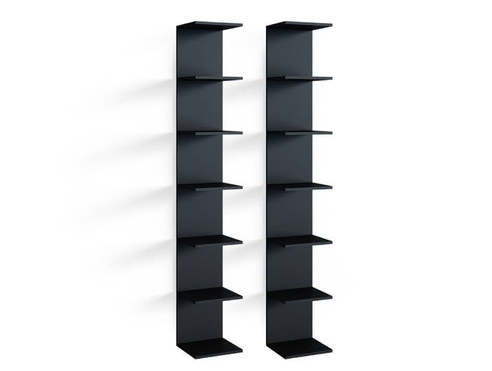 Étagère ouverte noire 30x190 cm