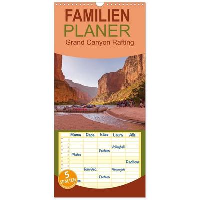 Familienplaner 2027 - Colorado River Rafting im Grand Canyon mit 5 Spalten (Wandkalender, 21 x 45 cm) CALVENDO