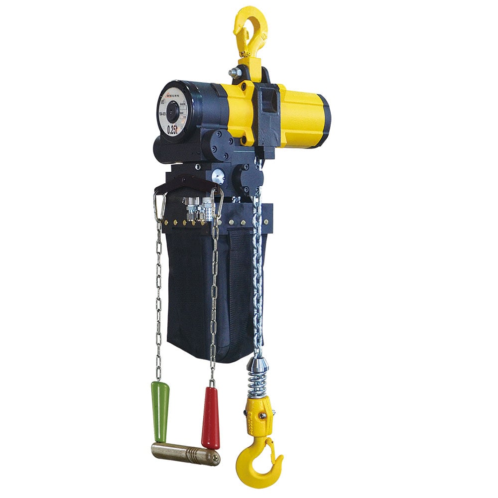 Delta Hoisting Delta Druckluft Kettenzug für ATEX Zone 2 Tragkraft 0,25t Länge 3,0m