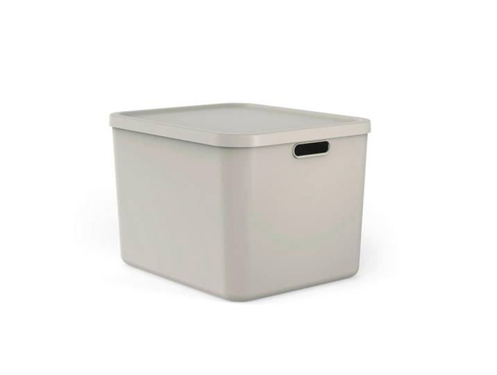 Rotho Aufbewahrungsbox, Cappuccino, Kunststoff, 40.5x34x48.9 cm, Tragegriff, stapelbar, Ordnen & Aufbewahren, Deko- & Aufbewahrungsboxen, sonstige Boxen
