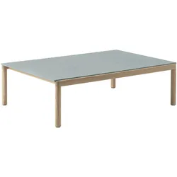 Muuto Couple Couchtisch, 84 x 120 cm, 3 plain - pale blue / eiche natur