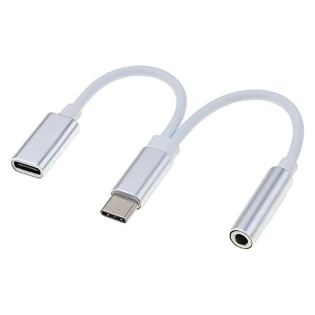 PremiumCord P??evodn??k USB-C na audio konektor jack female + USB typ C konektor pro nab??jen?? (Digital -> Analog, Klinkenadapter) (ku31zvuk02)