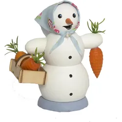 Kuhnert, Weihnachtsdeko, Holz Räucherfigur Varianten aus Holz "Schneemänner" - Grösse ca. 13 cm - Made in Germany