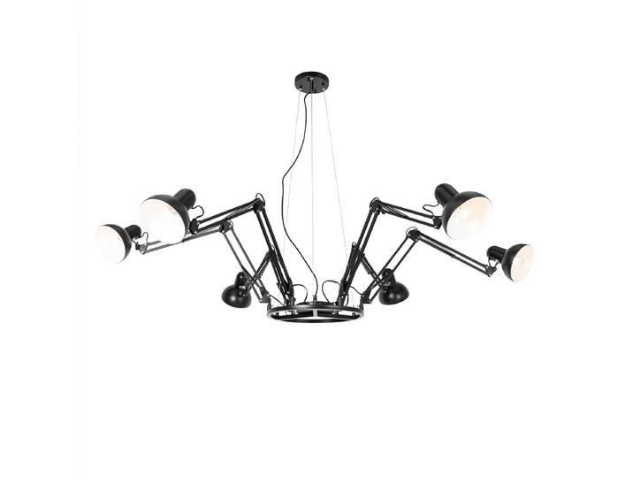 Suspension industrielle noire 6 lumières orientables - Hobby