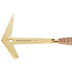 PICARD Schieferhammer vergoldet Ledergriff Nr. 207 R mit Lasergravur | Gravur möglich