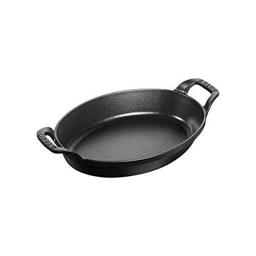 Staub ovale gietijzeren ovenschaal Zwart 21 cm