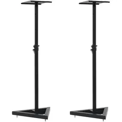 vidaXL Zamena (1 Paar, Ständer, Höhenverstellbar), Lautsprecher Ständer + Wandmontage, Schwarz
