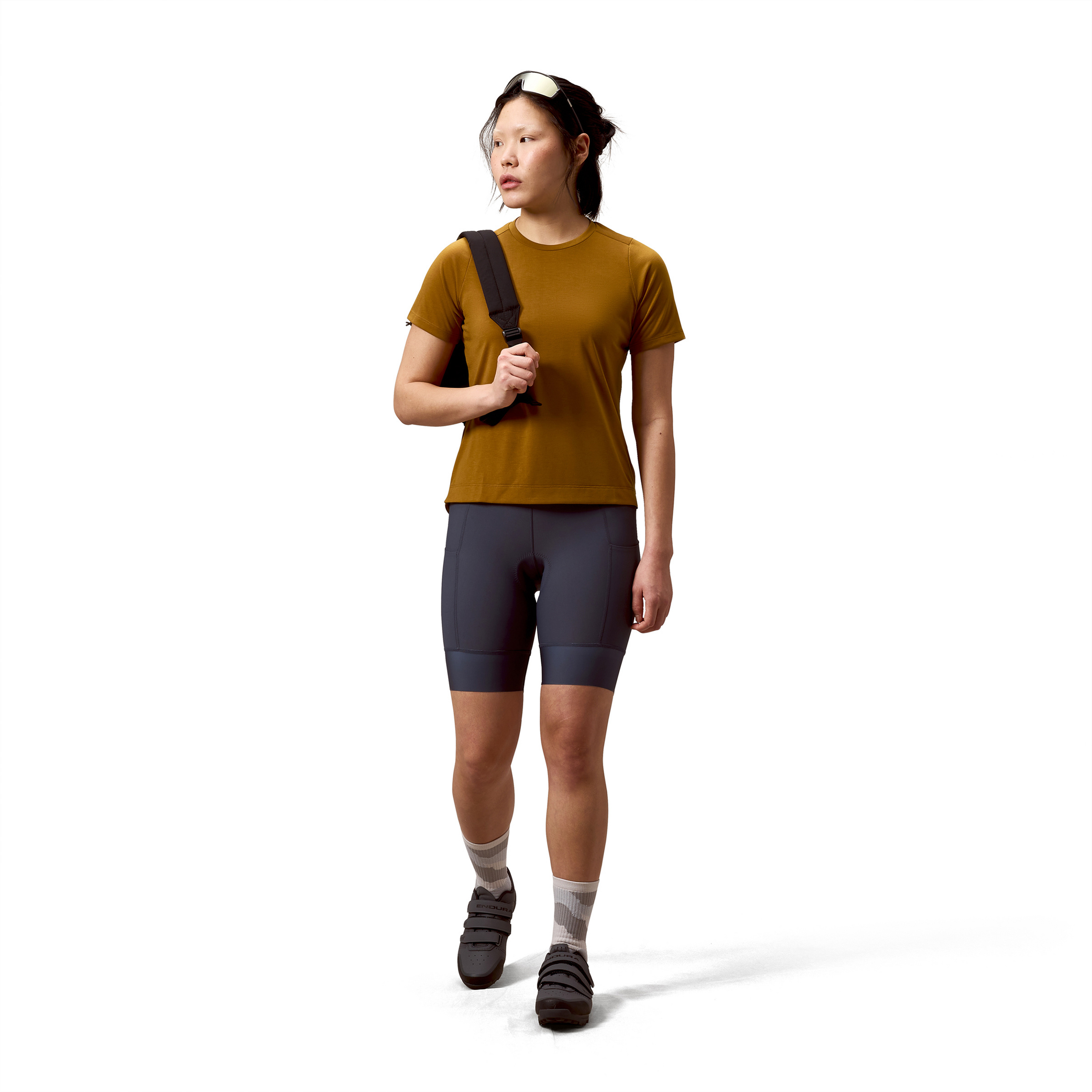 Endura Loop Waist Radhose kurz Damen Fahrradhose grau Größe XL Mountainbike | Rennrad | Gravel Hautfreundlich