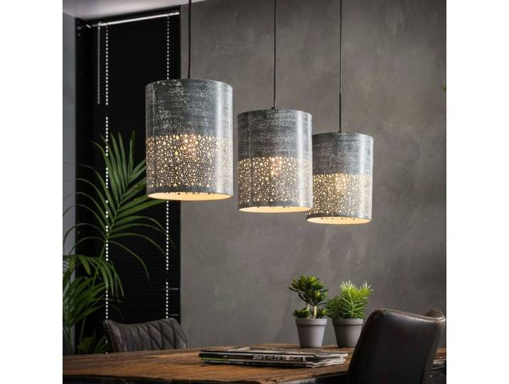 Liadomo Pendelleuchte Croatan, 3-flammig, coole Beton-Optik Indu