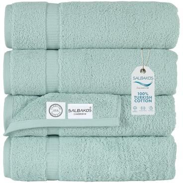 Salbakos Cotton Bath Towels Turkish Cotton Soft Absorbent Set of 4 - 27x54