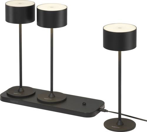 Sygonix 3er Set SY-6627262 LED-Tischlampe LED 5.5W Schwarz