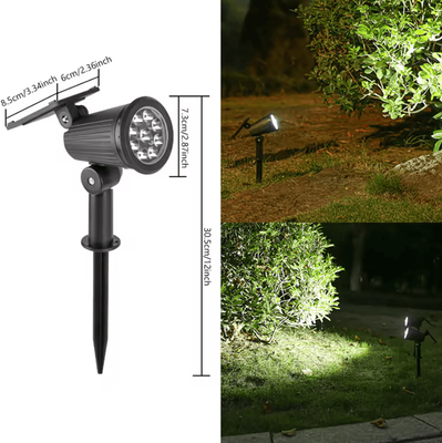 Inspire Curations 9LED Solar Tree Spotlight For Outdoor Landscape Lighting white