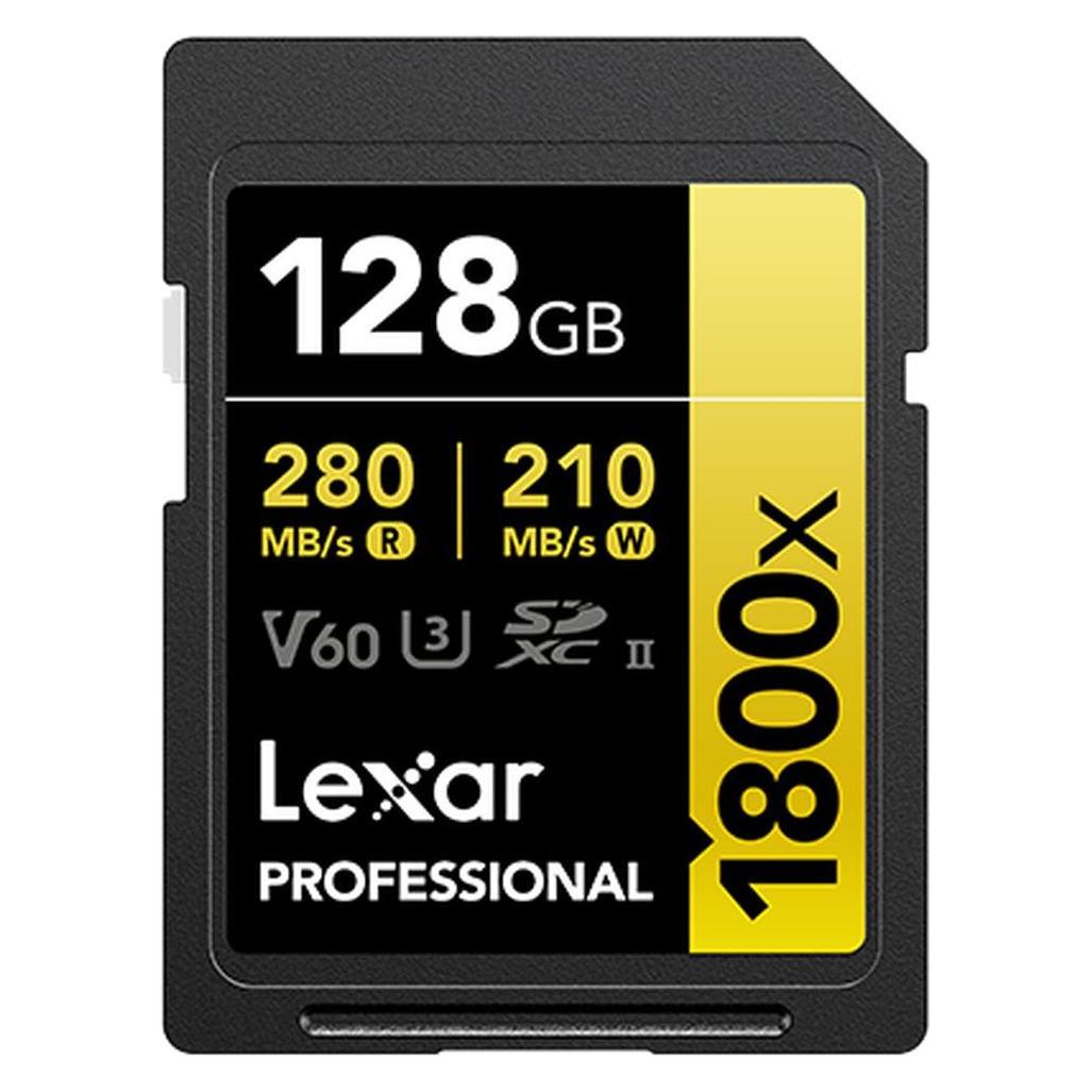 Lexar Professional 1800x (2 Pack) (128 GB, SDXC, U3, UHS-II) (LSD1800128G-B2NNG)