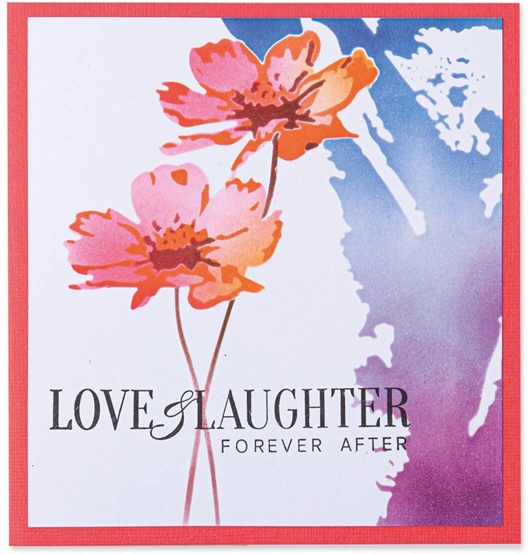Kreativset SIZZIX "Blumen 4er-Pack", bunt, B:15cm L:15cm, Kreativsets, Kreativset bunt Einheitsgröße