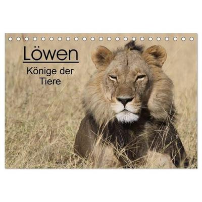 Löwen - Könige der Tiere (Tischkalender 2027 DIN A5 quer), CALVENDO Monatskalender