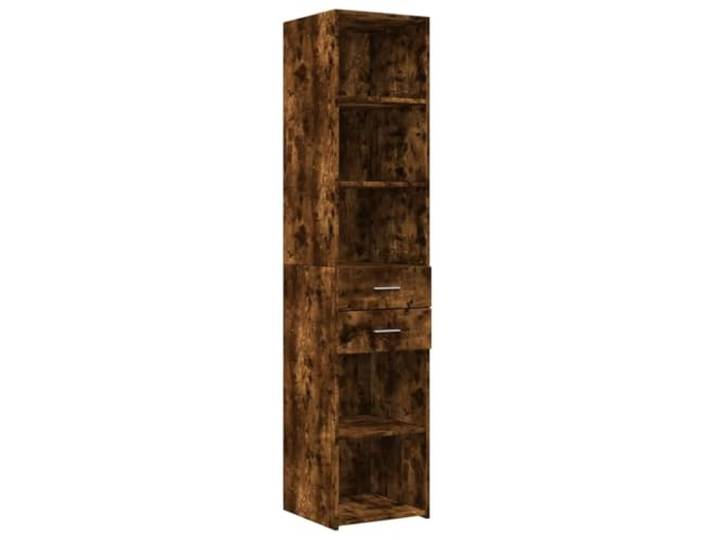 Highboard Räuchereiche 40x42,5x185 cm Holzwerkstoff Schrank mit Stauraum Zeitloses Design, pflegeleichte Oberfläche, vielseitig einsetzbar in Wohnzimmer, Flur oder Esszimmer, robuste