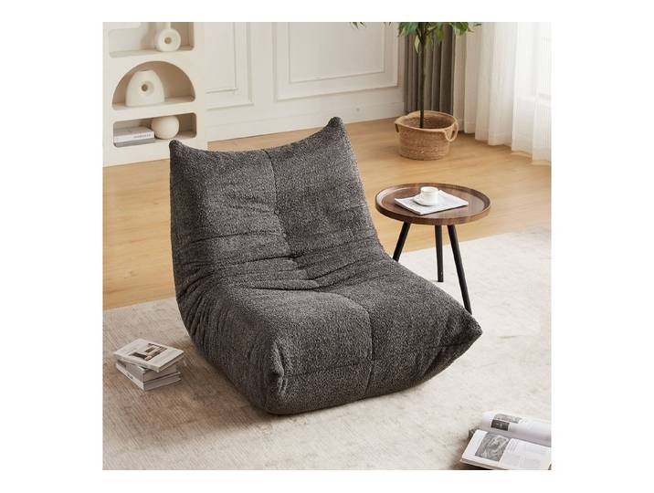 Yorbay Sitzsack Lazy Sofa-Stühle Relax-Sessel Lehnsessel Sofa mit Rückenlehne, Chenille Loungesessel, Vakuumverpackt, weicher Memory-Schaum
