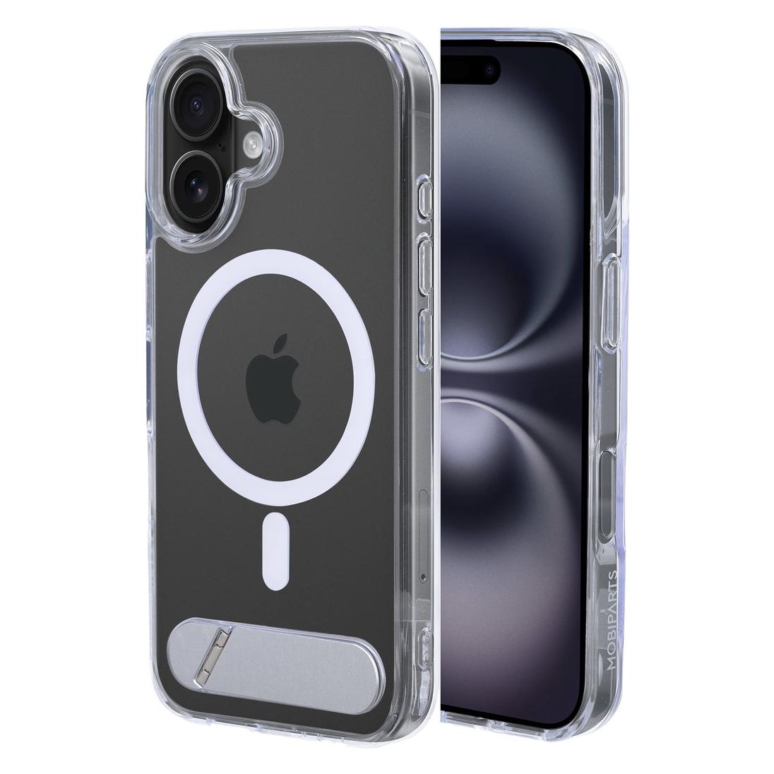 Mobiparts Hardcover Apple iPhone 16 Clear with Stand Function (Magsafe Compatible) (Apple iPhone 16) (MP-132908)