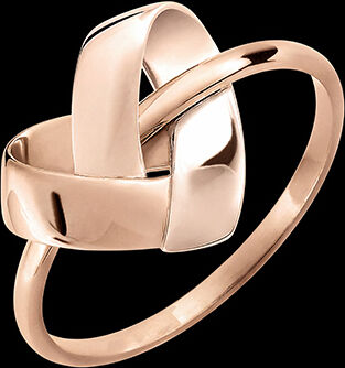 Edenly Origami Herz Ring â€“ 750er RosÃ©gold (18 Karat)