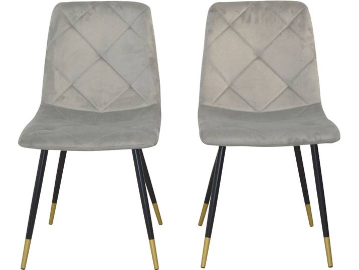 Polsterstuhl, grau (grau, schwarz, grau), B:45cm H:85cm T:54cm, HOFMANN LIVING AND MORE, Stühle, Polsterstuhl