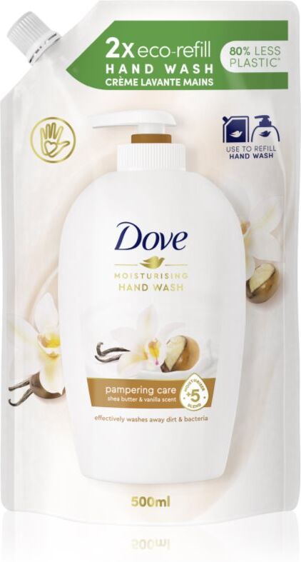 Dove Purely Pampering Shea Butter & Vanilla Flüssigseife Ersatzfüllung Karitébutter und Vanille 500 ml