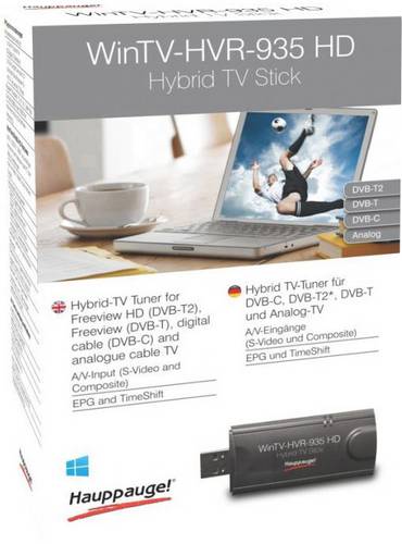 Hauppauge WinTV-HVR-935HD TV-Stick Aufnahmefunktion, mit DVB-T Antenne, mit Fernbedienung Anzahl Tuner: 1