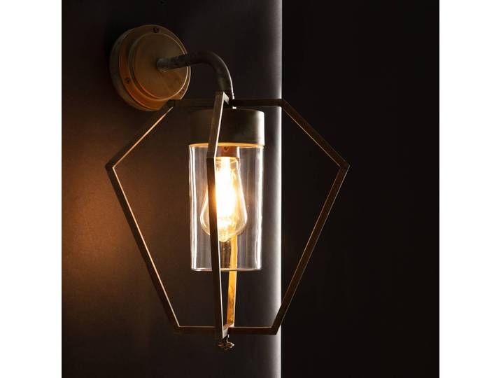 Moretti Luce Außenwandleuchte Gemstone, dimmbar, bronze / altmessing, Messing, Vintage