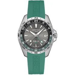 Certina C0474521708100 Herrenuhr Quarz DS-X GMT Salbeigrün/Grau