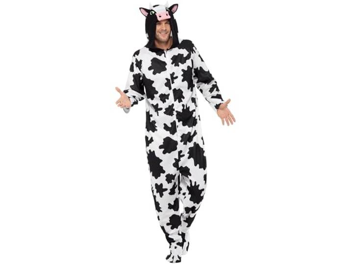 Smiffys Cow Costume, Black & White