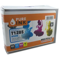 Pure Ink für Epson T1285 Druckerpatrone – black-tri-color – Alternativprodukt – (Multipack)